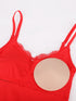 Well-in Vogue Seamless lace Cami Waist Abdomen Shaping Thong Bodysuit
